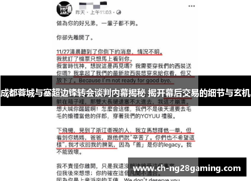 成都蓉城与塞超边锋转会谈判内幕揭秘 揭开幕后交易的细节与玄机