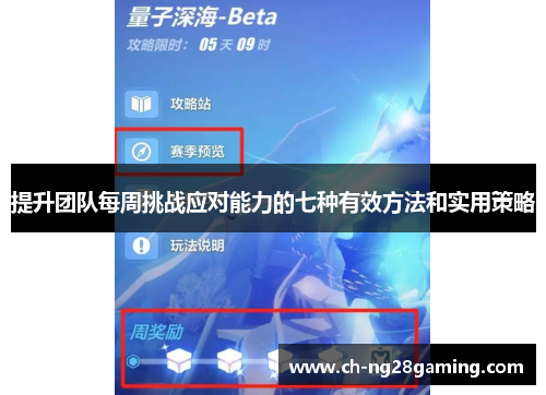提升团队每周挑战应对能力的七种有效方法和实用策略